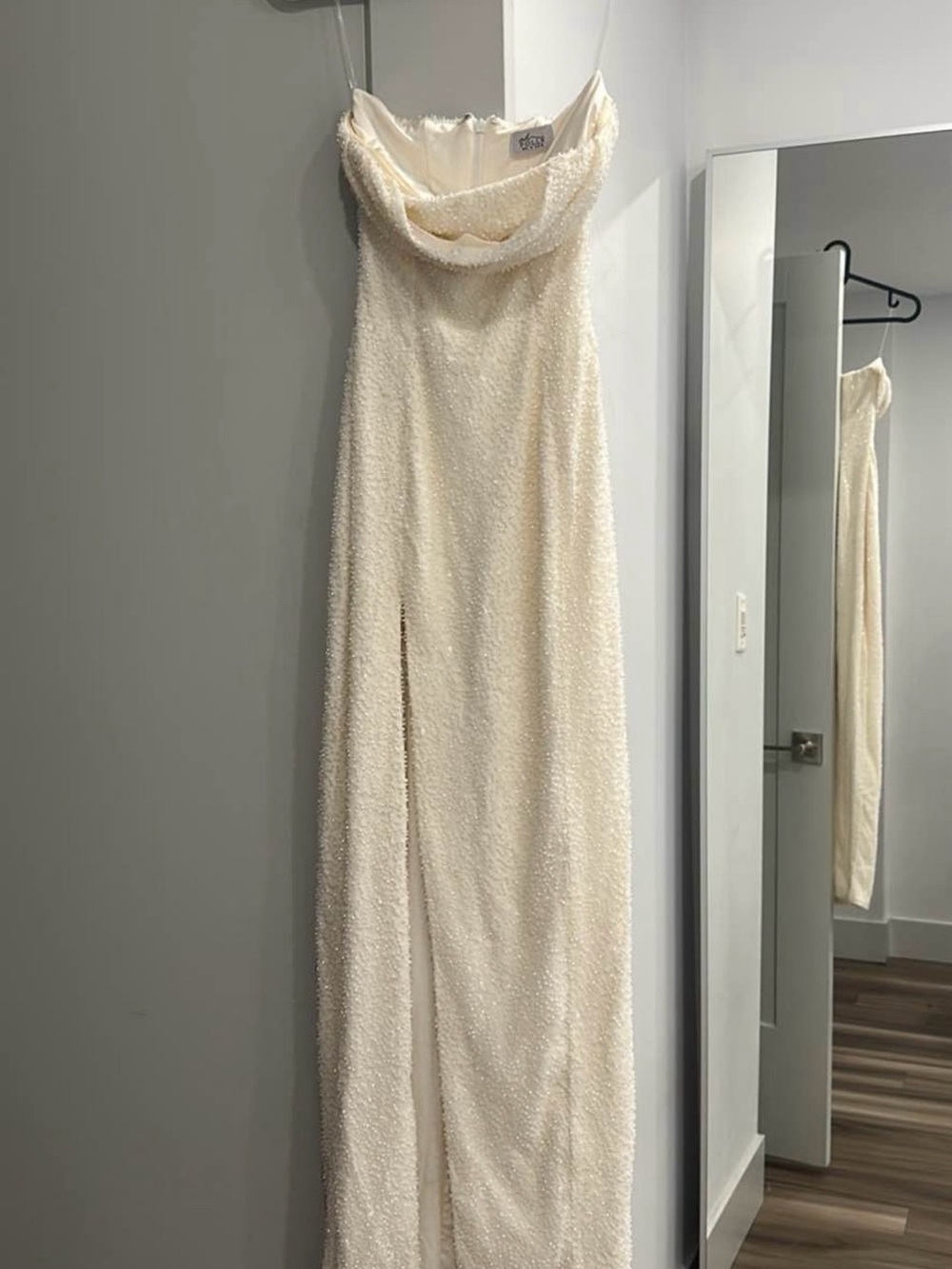 Oh Polly Embellished Bandeau Cowl Neck Maxi Dress - Picture 3 of 3